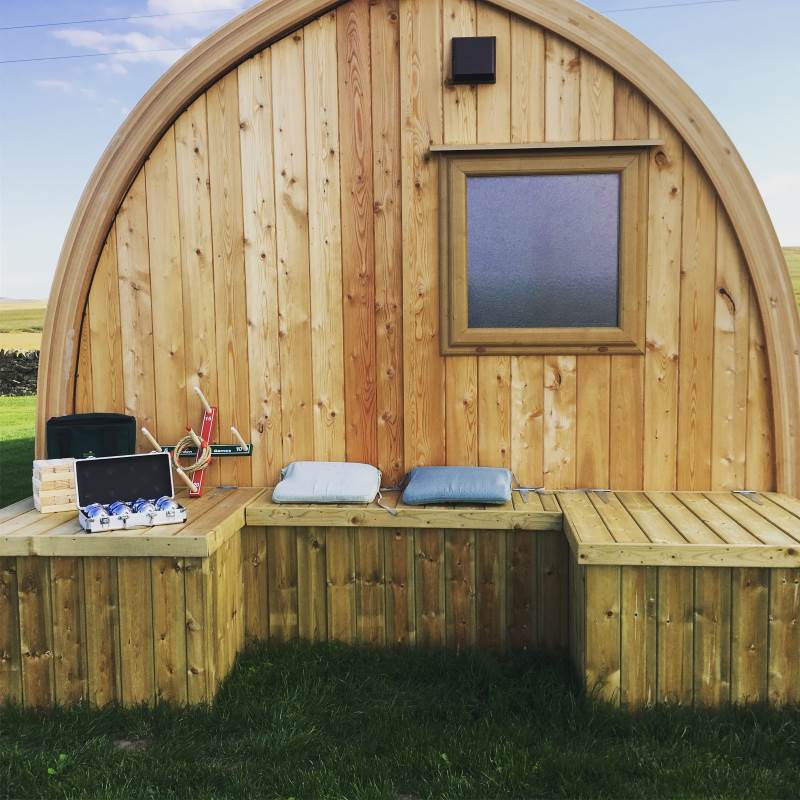 Glamping Holidays in Northumberland with Garden Games